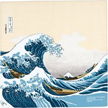 Musubi 48x48cm 富嶽三十六景 浮世繪 波浪富士山 風呂敷 桌巾 手帕 日本製 裝飾包巾 100%棉