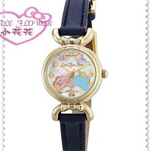 ♥小花花日本精品♥ Hello Kitty 雙子星  皮質手表手錶 淑女錶 生日禮物  (藍色)99918002