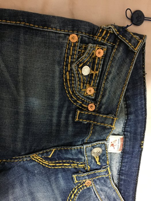 原價326美金☆True Religion☆全新正品MICA粗繡線牛仔長靴型褲Bootcut (現貨size 25)