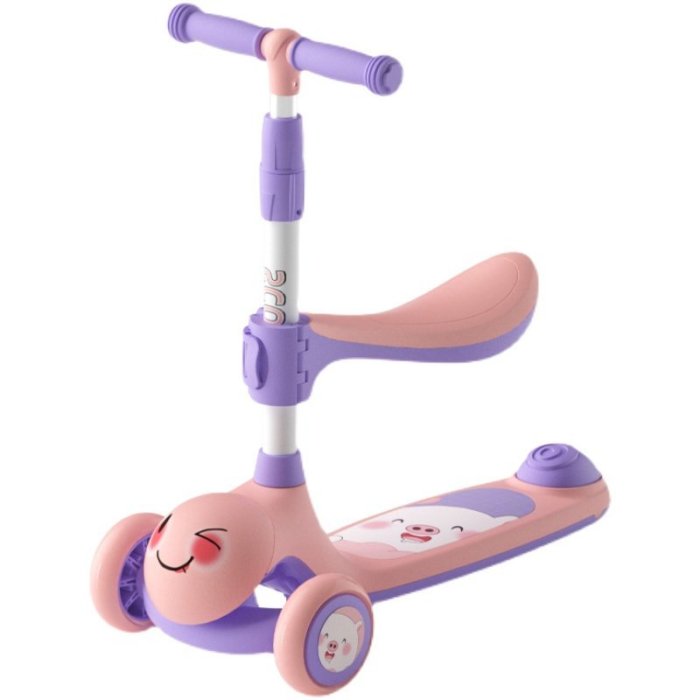 熱賣 滑板滑板車兒童1-2-6-8歲寶寶男女孩公主款可坐可騎二合一滑滑車溜溜