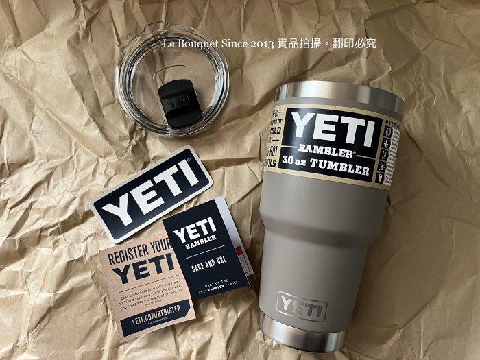 【美國代購】YETI 冰壩杯官網正貨 經典款30盎司 可放手搖飲 保冰保溫杯 RAMBLER 30oz TUMBLER