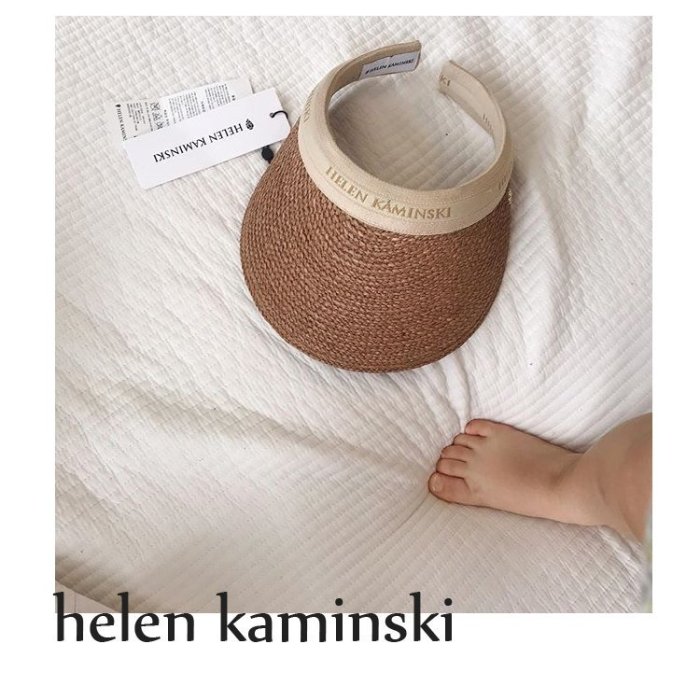 熱銷 韓國代購Helen Kaminski 防曬草帽 BIANCA 手工拉菲草空頂遮陽帽