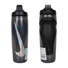 NIKE REFUEL BOTTLE 瓶蓋擠壓水壺 24 OZ(慢跑 登山 單車 「N100766805424」≡排汗專家≡