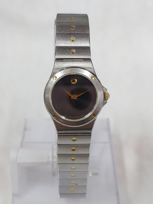 瑞士製精品 MOVADO 藍寶石玻璃鏡面石英女錶 保證真品