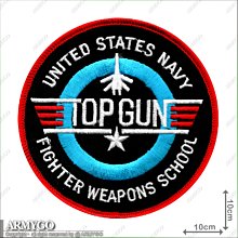 【ARMYGO】美國海軍戰鬥機武器學校 TOP GUN 圓型章 (10公分)