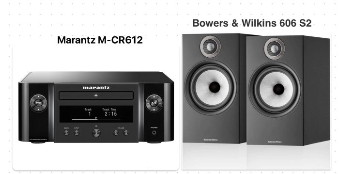 [紅騰音響]超值組合優惠價 B&W 606 S2 + marantz M-CR612(另有marantz pm7000n)即時通可議價