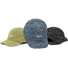 【日貨代購CITY】 Supreme Warp Jacquard Logos Denim 6-Panel 帽子 現貨