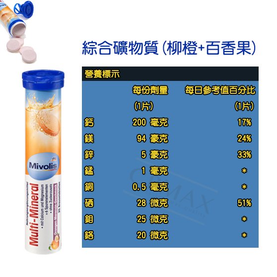 德國DM mivolis 發泡錠 鎂鐵鈣維生素 維他命C 德國原廠正品 發泡錠 氣泡錠 發泡飲品 發泡片【FOD4】