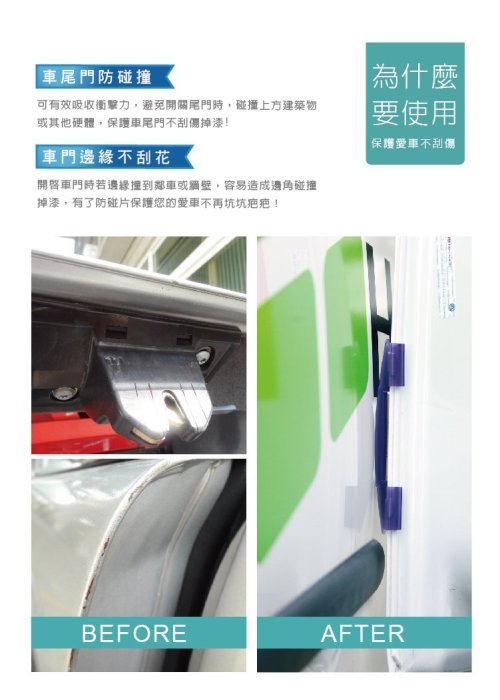 Hypersonic 汽車尾門防碰片 防碰片 車用防碰條 防撞條 車門防撞條防刮傷 休旅車 掀背車 廂行車後車箱 車尾門