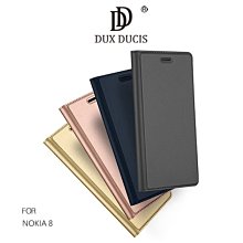 --庫米--DUX DUCIS NOKIA 8 奢華簡約側翻皮套 磁吸 可站立 可插卡 保護套 客訂(1-2週)