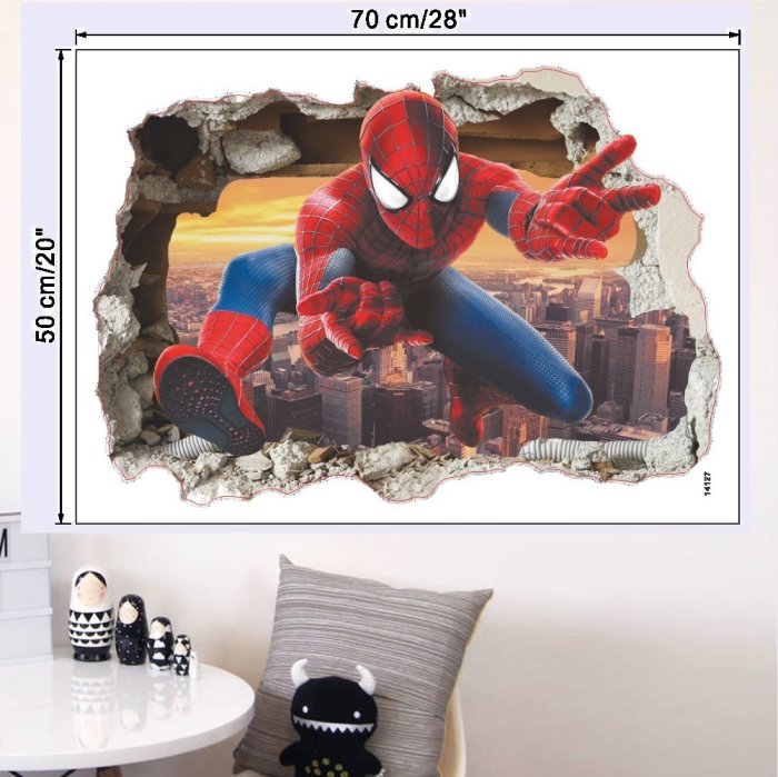 【童樂會】漫威 復仇者聯盟 超級英雄 美國隊長 鋼鐵人 蝙蝠俠 蜘蛛人 兒童房 臥室 壁紙 牆貼 3D 壁貼 創意壁貼