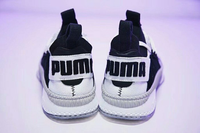 PUMA TSUGI JUN Cubism 針織套腳襪子慢跑鞋“淺灰黑白”365490-02 尺碼：36-44