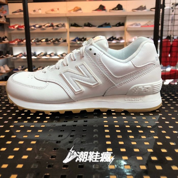 {潮鞋瘋}Double AK NEW BALANCE 574 NB574BAA 全白 膠底 女段 情侶鞋 現貨