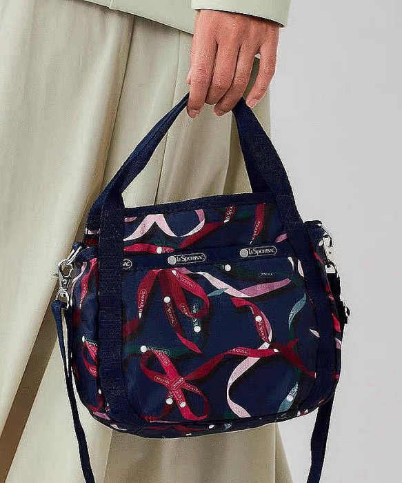 名牌感實用防水尼龍帆布鮮豔蝴蝶結版絲帶側背包手提包-水水精品衣櫥