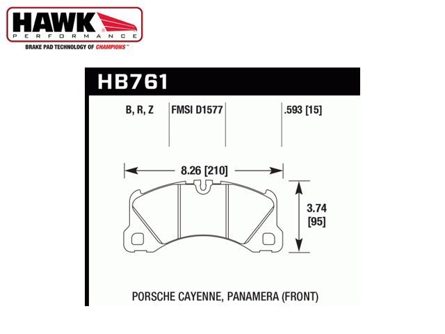 【Power Parts】HAWK HPS 5.0 來令片(前) HB761B.593 PORSCHE MACAN