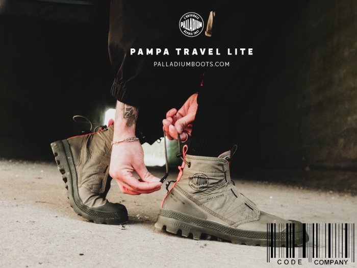 =CodE= PALLADIUM PAMPA TRAVEL LITE 綁繩針織輕量軍靴(墨綠) 77039-308 女