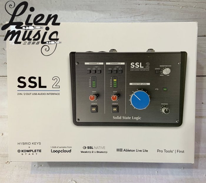 立恩樂器 免運分期公司貨》Solid State Logic SSL2 2輸入 2輸出 USB 錄音介面 SSL 2