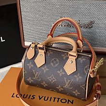 LV M81085 NANO SPEEDY 迷你肩背包 老花 現貨