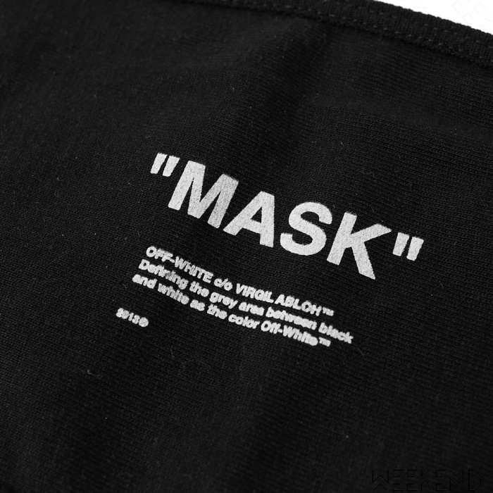 WEEKEND】 OFF WHITE Quote Mask 面罩口罩黑色18秋冬| Yahoo奇摩拍賣