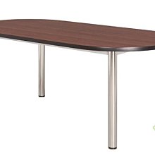 [ 家事達 ] OA-223-6 胡桃檯面橢圓型會議桌(3*7尺) 辦公桌 特價
