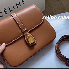 熱銷新款 CELINE 2021秋冬新款 TaBou  復古牛皮鎖頭包 單肩/斜跨包*附購證 明星大牌同款