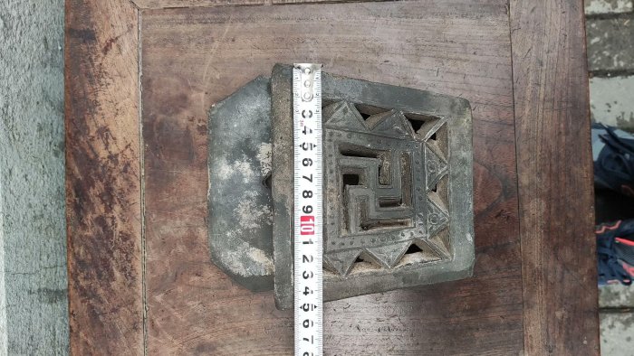 【二手】一個老的筷子簍材質是磚的老物件品相完整 老貨 舊藏 古玩【微淵古董齋】-10689