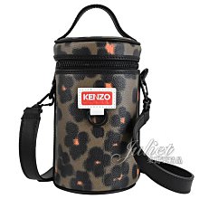 【茱麗葉精品】全新商品 KENZO 5SA728 滿版花卉印花手提斜背兩用圓筒包.橄欖綠 現貨