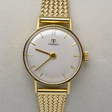 《寶萊精品》Tissot 天梭金乳白圓型手動女子錶