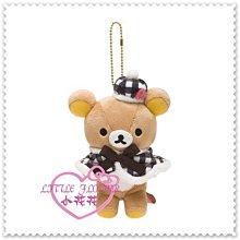 ♥小花花日本精品♥ Hello Kitty  拉拉熊懶熊 輕鬆熊玩偶吊飾 娃娃 包包掛飾格紋草莓50060702