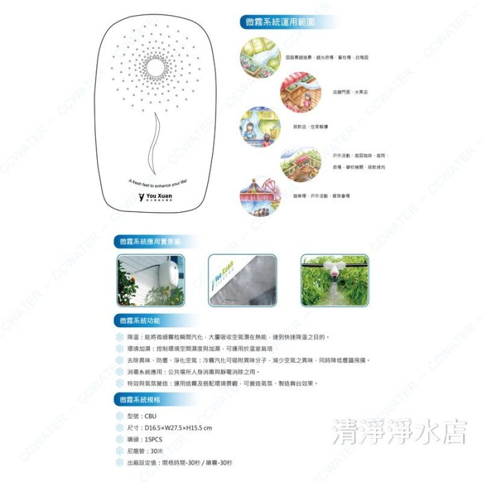 微霧降溫*低壓噴霧3號噴頭， 適用室內溫室、微霧降溫、精緻園藝、有機栽培，單噴頭一顆只要60元。