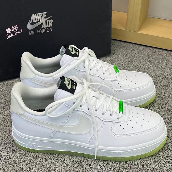 日本代購Nike Air force 1 low have a nike day笑臉 熒光綠CT3228100