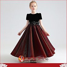 現貨特價！小女生Q版公主風絲絨長裙禮服 - 獨一無二的仙氣飄飄，只有這一件！