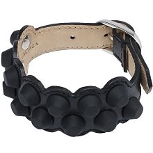 巴黎世家聖誕限量Holiday Balenciaga stud leather bracelet卯釘手環黑