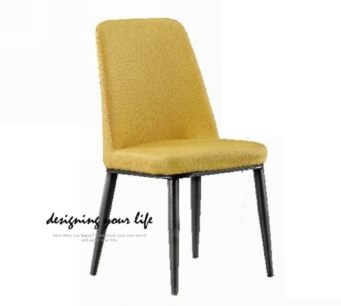 【設計私生活】妮可黃色餐椅、書桌椅(門市自取免運費)112A