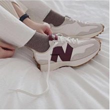 【正品】New Balance 327 白灰紅 WS327KA 大N 情侶 麂皮 復古 女款潮鞋