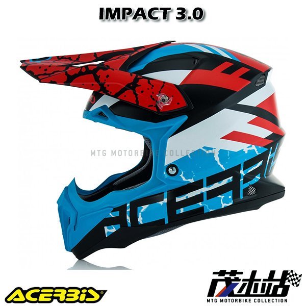 ❖茂木站 MTG❖ 義大利 ACERBiS IMPACT 3.0 越野帽 林道 滑胎 下坡車 全罩 安全帽。黑藍316