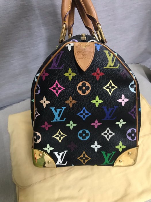 ❤️限定買家下標 LV M92642 Speedy 30 村上隆 黑彩 黑三彩絕版 波斯頓包 波士頓包 手提包