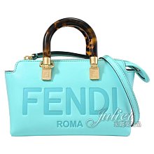 【茱麗葉精品】全新商品 FENDI 專櫃商品 8BS067 Boston 琥珀造型提把迷你兩用包.亮藍 現貨