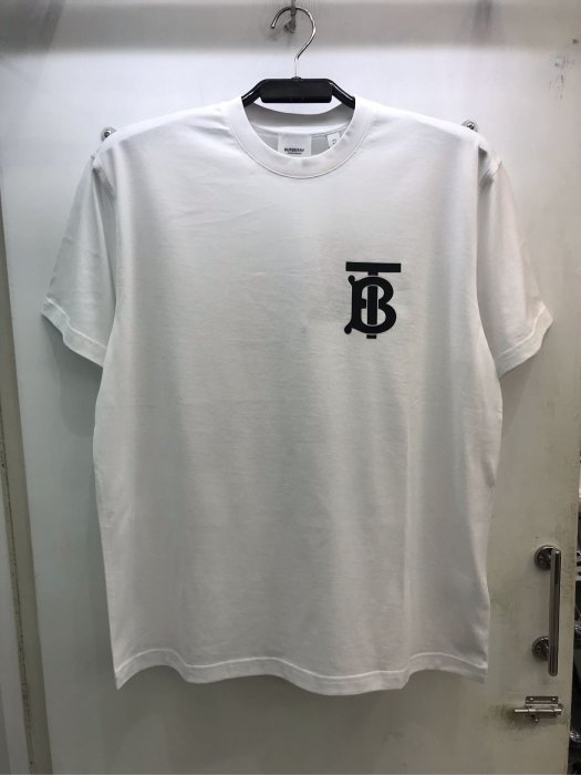 Burberry London 黑白兩色 寬版 TB Logo 圓領T恤 全新正品 男裝 歐洲精品
