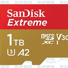 SanDisk Extreme 1TB microSDXC UHS-I U3 A2 影像儲存記憶卡【風和資訊】