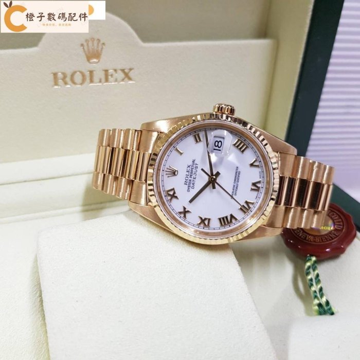 You-rolex__ Rolex__ 16238 原裝錶帶原裝證書手錶全直徑 36 毫米機械表自動 18K Go[橙子數碼配件]