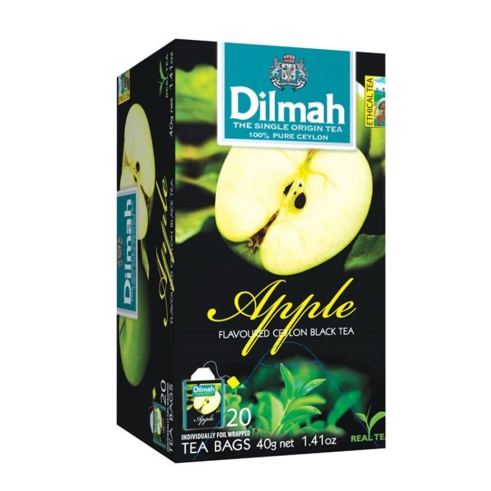 Dilmah 帝瑪  蘋果口味紅茶 茶包  2g*20入/盒-【良鎂咖啡精品館】