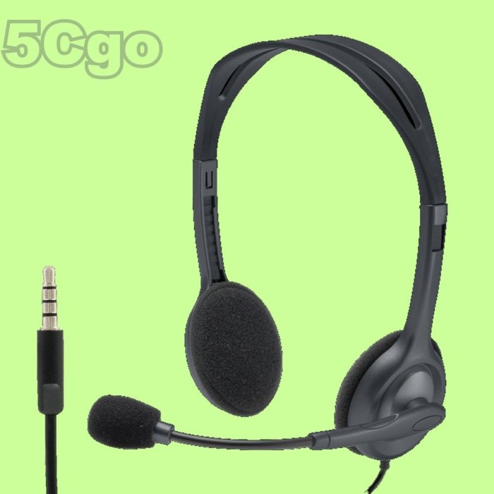 5Cgo【權宇】手機電腦皆可 羅技H111 STEREO HEADSET 3.5mm立體聲耳機麥克風981-000595