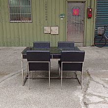 【安鑫】~【鐵製四抽石面餐桌+皮面餐椅X4】 1桌四椅組 工作桌 簡餐桌 咖啡桌 飯桌 辦公桌 會議桌 【A1094】