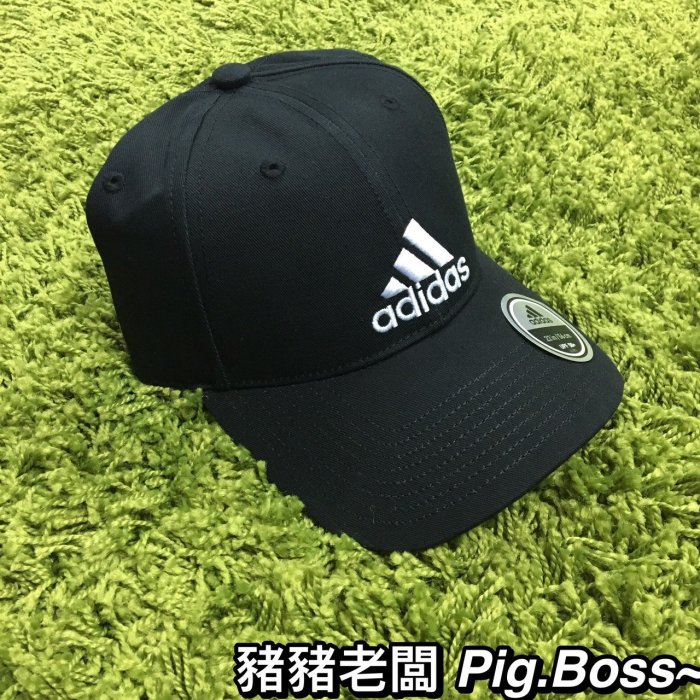 【豬豬老闆】ADIDAS LOGO CAP 刺繡 經典logo 休閒 運動 鴨舌帽 老帽 五色 黑 白 灰 藍 粉