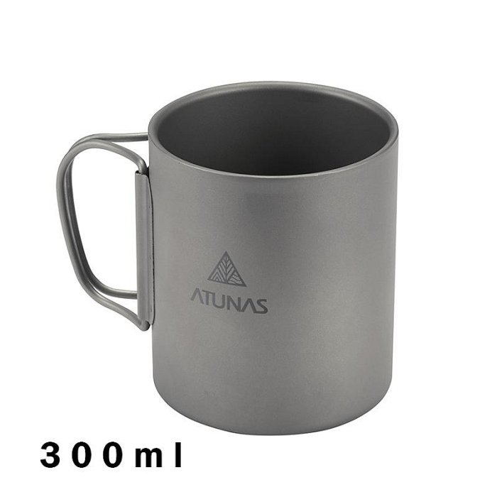 ATUNAS雙層鈦隔熱隨行杯300ml(歐都納/露營杯/登山/野餐/無毒環保)