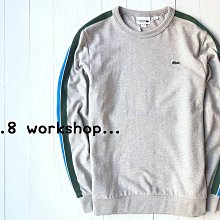 ☆【LA男生館】☆【LACOSTE鱷魚LOGO撞色織帶長袖T恤/大學T】☆【LA004N5】(M-XL)