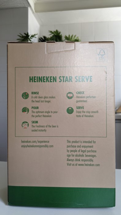 阿姆斯特丹 海尼根博物館購入 Heineken海尼根 啤酒杯 五芒星商標 經典啤酒杯 250ML (2只一組)