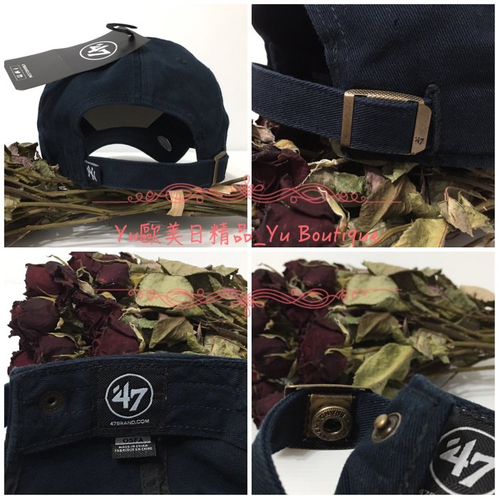 Yu歐美日精品~全新正品NEW YORK YANKEES 47 BRAND 洋基老帽限量 孫芸芸 著用款 深藍 現貨