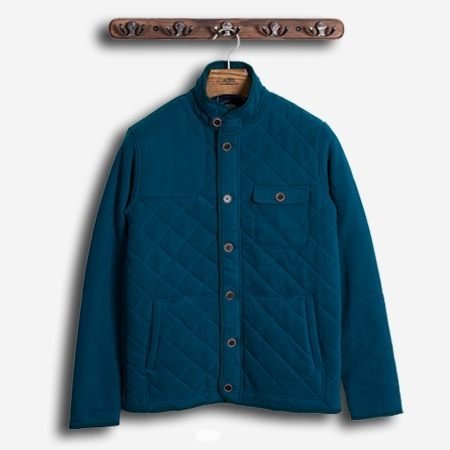 【YOYOGI PLUS】ADLIB - 鋪棉菱格紋外套 (灰/藍綠:S~L) 原2880